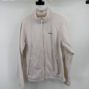 Columbia Womens XL6445 Benton Springs Full Zip Fleece Jacket Cream XL